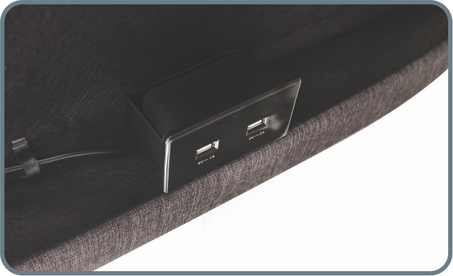 Dual USB Charging Station on Both Sides of the Bed
